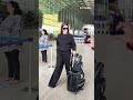 Kainaat amps up airport look in all-black outfit | #bollywood #shorts