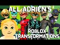 Adriens superhero transformations tv vs roblox in miraculous rp  miraculous ladybug