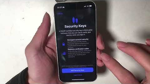 iOS 16.3 - Adding and using security keys