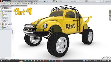 SolidWork_Volkswagen Beetle Car  Modeling | Advance Surface Modeling in SolidWorks _ Part-9