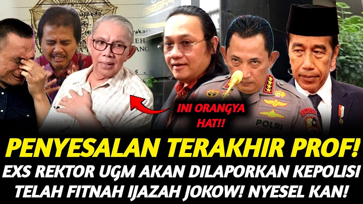 EKS REKTOR UGM PROF SOFIAN EFFENDI AKAN DILAPORKAN POLISI TERKAIT IJAZAH JOKOWI! ROY SURYO GELAGAPAN