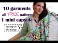 DIY Summer Mini Capsule |10 garments | All FREE patterns