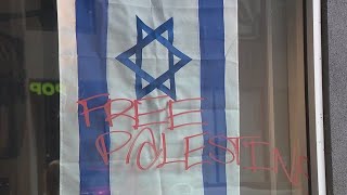 Santa Monica Bike Shop's Israeli Flag Tagged With 'Free Palestine' Graffiti