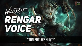 Rengar Voice Quotes/ In Wild Rift | Rengar All Voice Lines [English] LOL Wild Rift Resimi