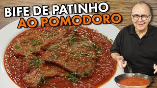 DELICIOSO BIFE DE PATINHO COM MOLHO VERMELHO