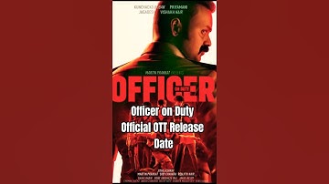 Officer On Duty Official OTT Release Date| Kunchako Boban| Priyamani #malayalammovie #shorts