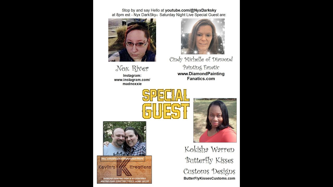 🔴 LIVE - Nox River, Diamond Painting Fanatics, Butterfly Kisses and Kevin's Kreations 09-02-23