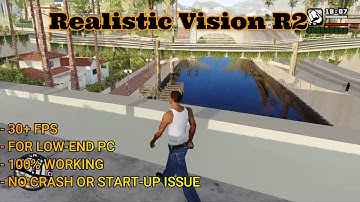 How To Install Realistic Vision R2 (RenderHook) For Low-End PC || GTA San Andreas || GoldSkull-777