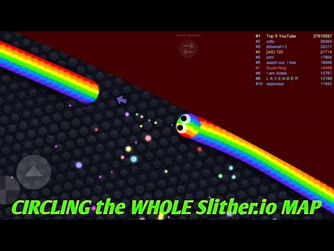 I CIRCLED THE WHOLE SLITHER.IO LOBBY | circling the whole slither.io map (Epic GamePlay)