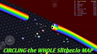 I CIRCLED THE WHOLE SLITHER.IO LOBBY | circling the whole slither.io map (Epic GamePlay) screenshot 2