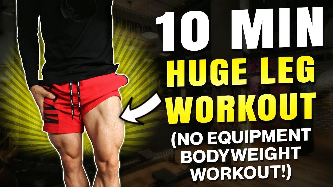 ⁣10 MIN HUGE LEG WORKOUT (NO EQUIPMENT BODYWEIGHT WORKOUT!)