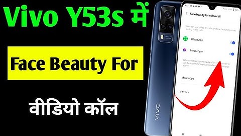 vivo y53s face beauty for video call setting | how to set face beauty for video call in Vivo
