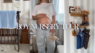 NURSERY TOUR ♡ small nursery inspo for a baby boy + what’s in my hospital bag!