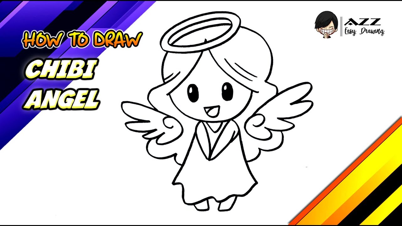 How To Draw Chibi Angel Step By Step Youtube