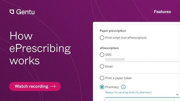 How ePrescribing works in Gentu