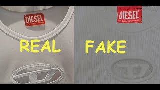 Diesel T shirt real vs fake. How to spot fake Diesel angie T shirt