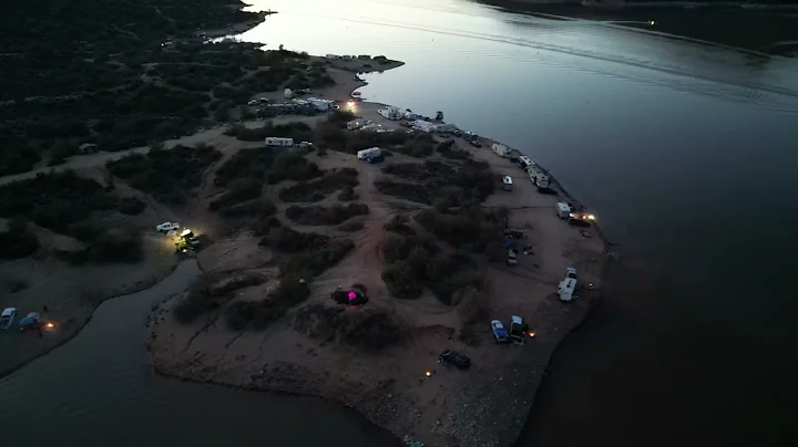 Night View of Bartlett Lake - SB Flats - DJI 3 Min...