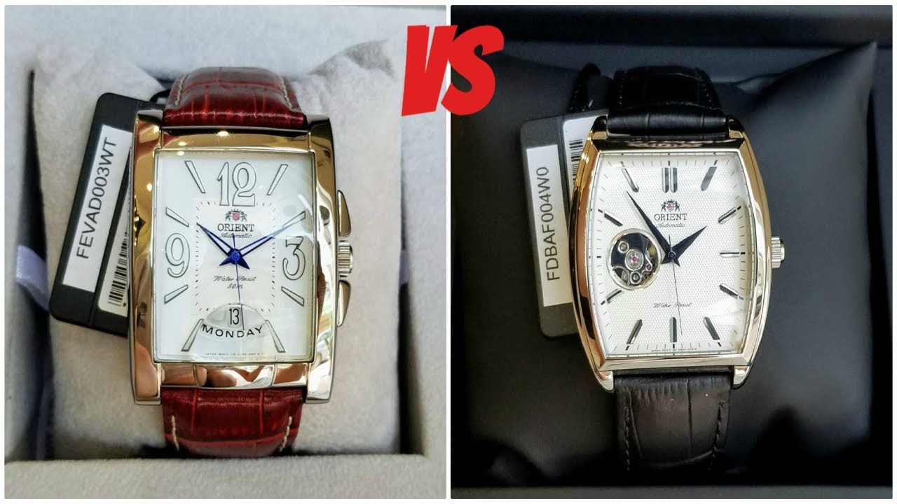 Review so sánh orient FDBAF004W0 và FEVAD003WT mặt vuông automatic