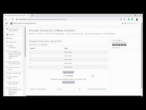 MVC Online Learning Tutorial 14  Taking Online Quiz