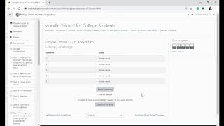 MVC Online Learning Tutorial 14 Taking Online Quiz
