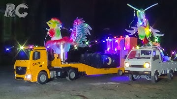 Malam takbiran miniatur terbaru 2023 takbir keliling idul fitri versi RC truck trailer