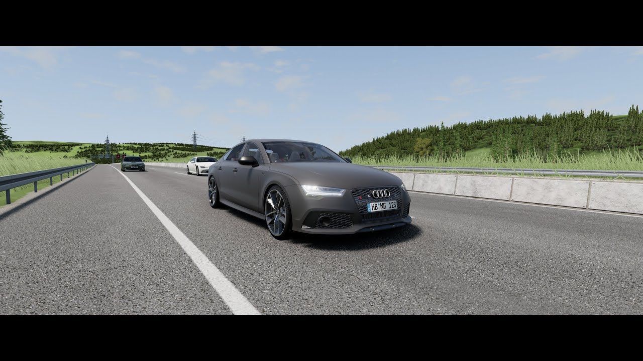Audi RS7 C7 auf der Autobahn