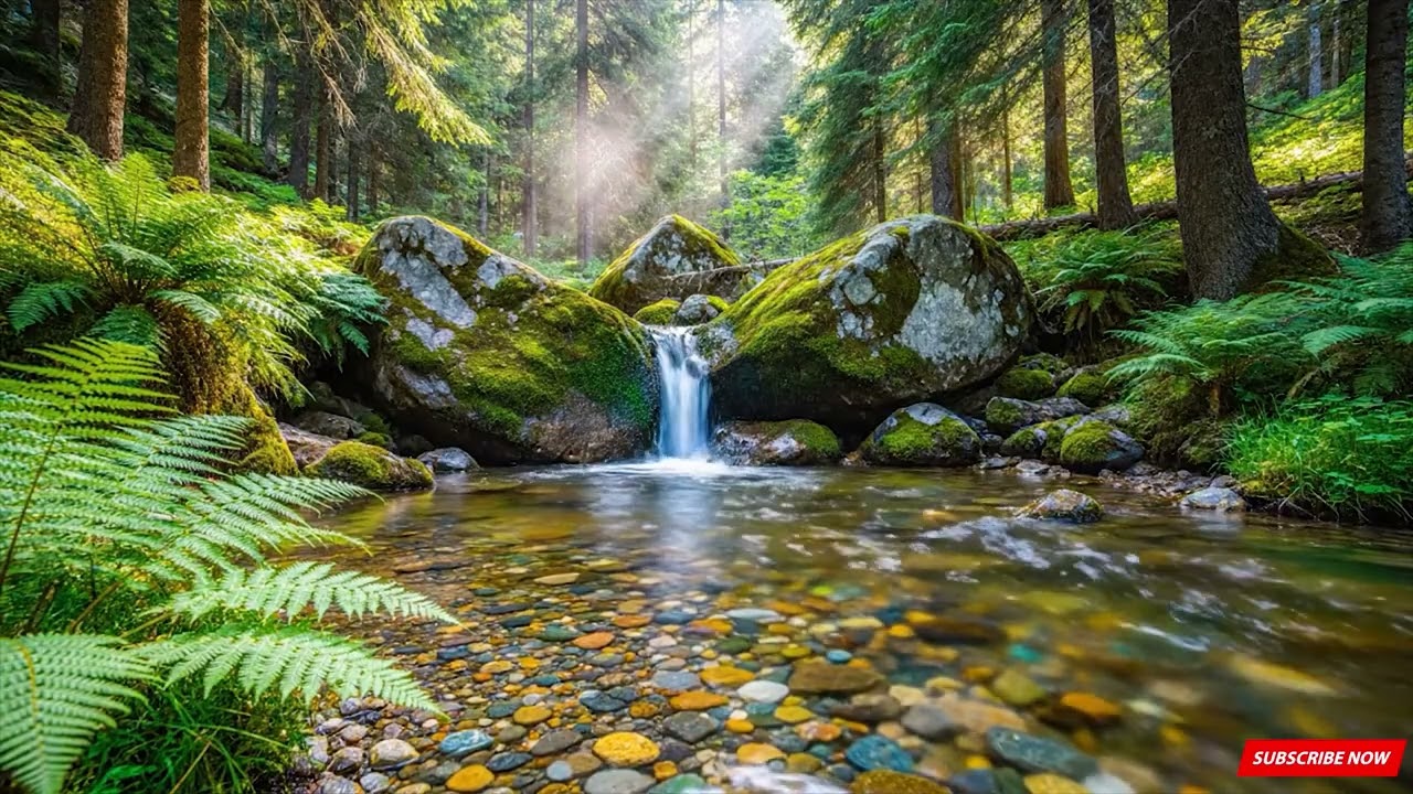 Forest Stream Sounds with Birds for Deep Sleep, Stress Relief, and Peaceful Night Relaxation