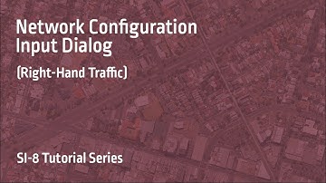Network Configuration Dialog (Right-Hand Traffic) / SIDRA INTERSECTION 8