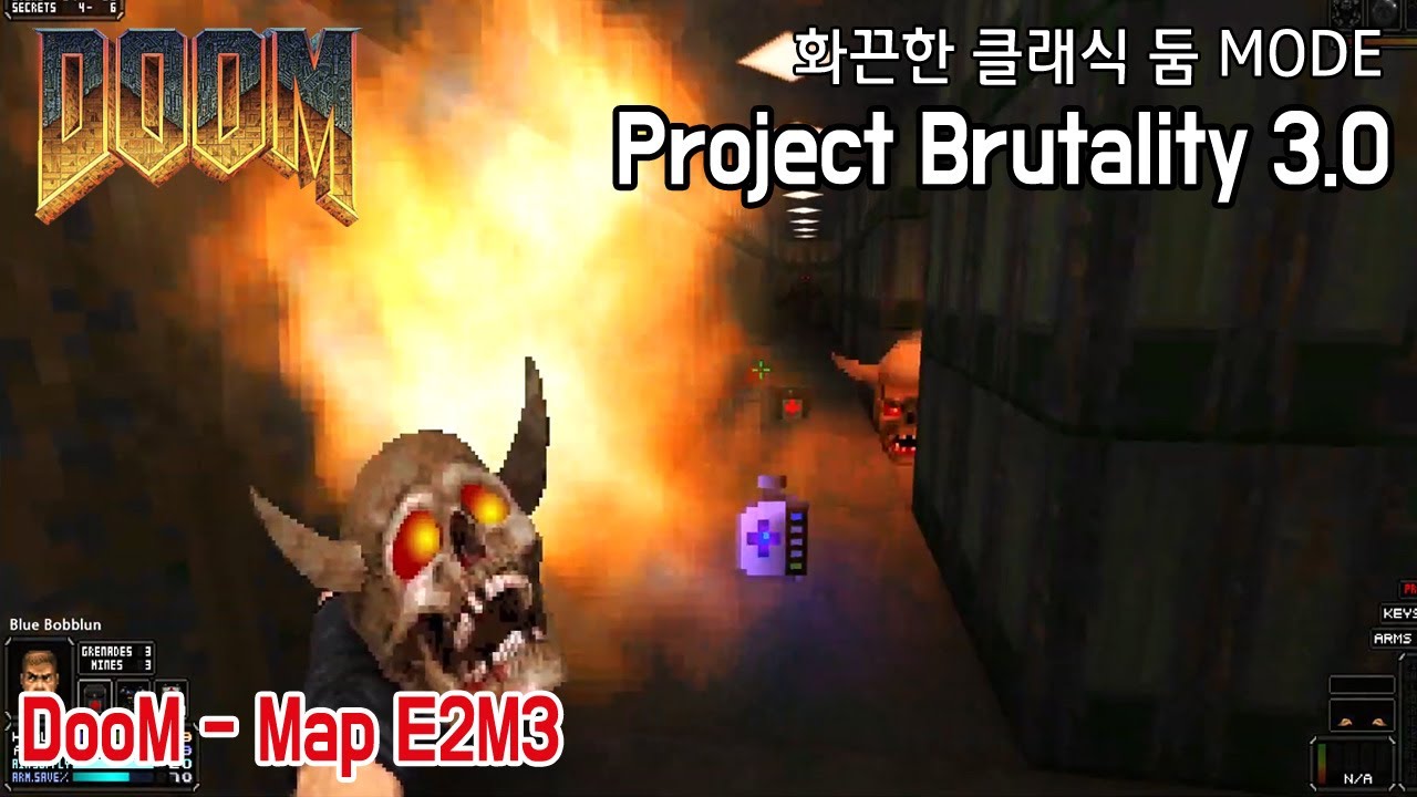 DooM map e2m3 Refinery - Brutal DooM Project brutality 3.0 beta mode ...