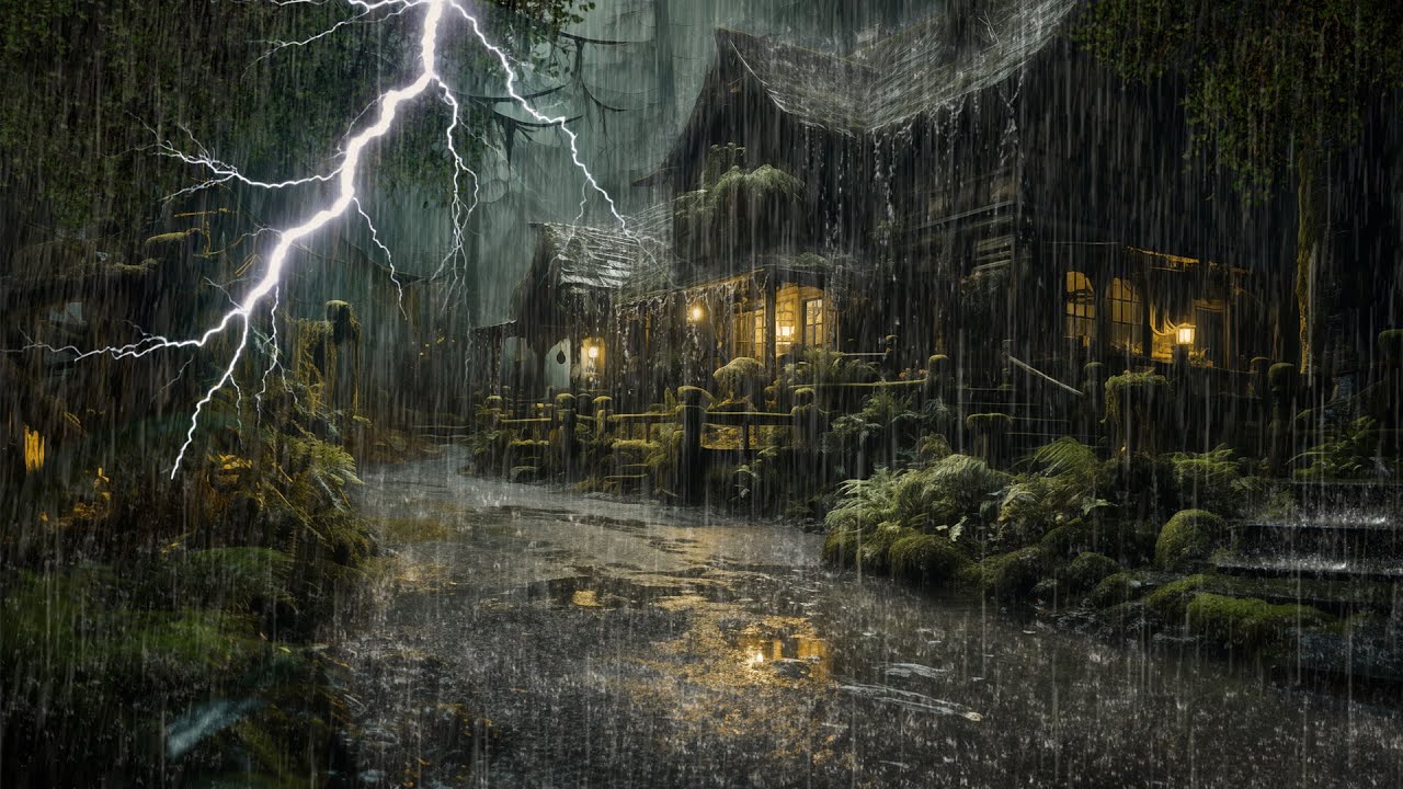 HEAVY RAIN AND THUNDER SOUNDS - DEEP SLEEP | Thunderstorm for Sleeping ...