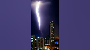Lighting Strike on building #rain #thunderstorm #lightning #aiart #videos