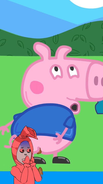 George Pig poop in the river 🤢🤢 #peppapig #cartoon #animation #peppa #funny #shorts #youtube #laugh