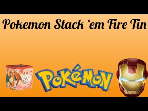 Pokemon Stack 'em Fire tin Opening!!! - YouTube