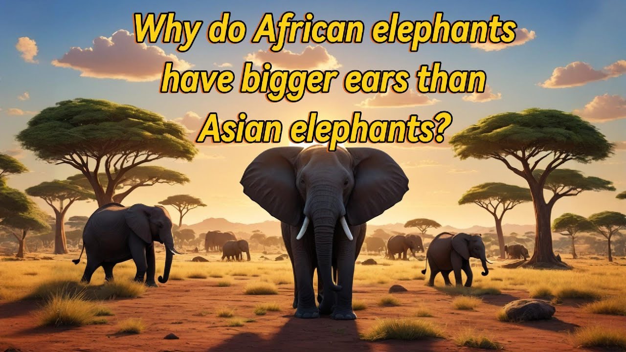 Why do African elephants have bigger ears than Asian elephants?🐘❄️3D Animated Cartoon for Kids