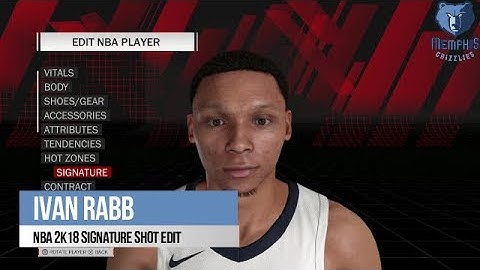 NBA 2K18 Ivan Rabb Signature Shot Edit