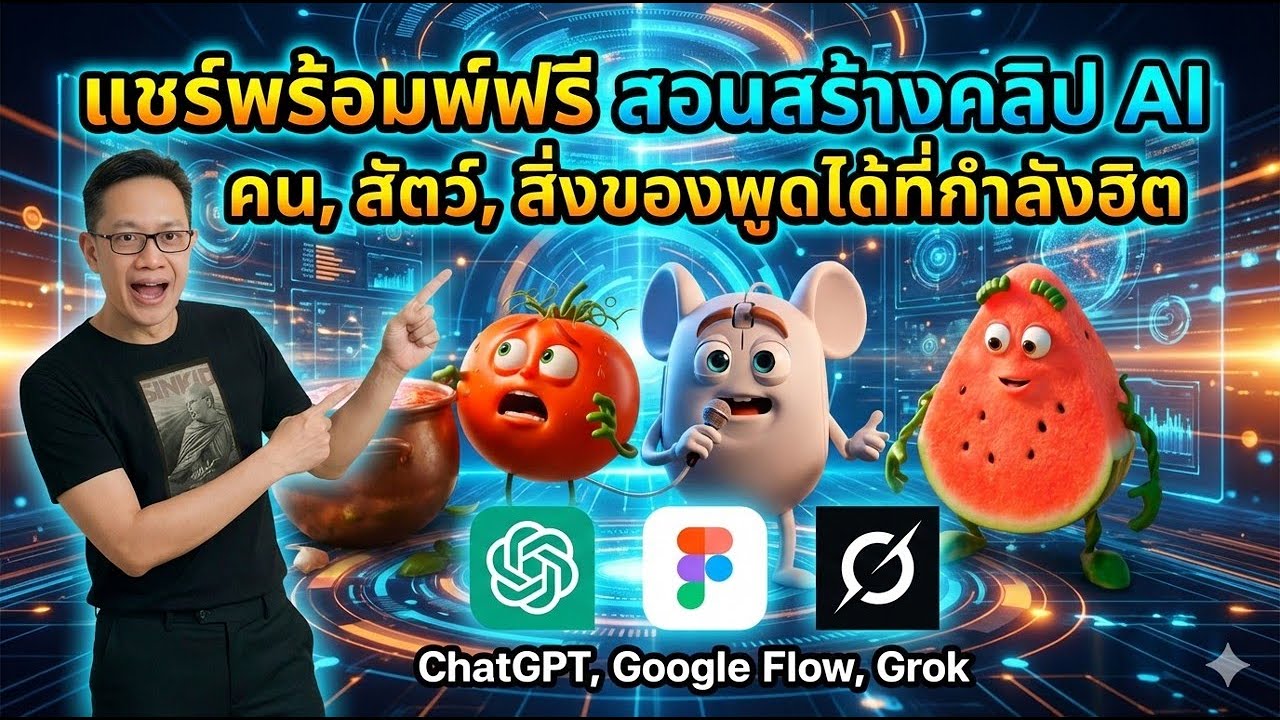 แชร์พร้อมพ์ฟรี สอนสร้างคลิป AI คน, สัตว์, สิ่งของพูดได้ที่กำลังฮิต