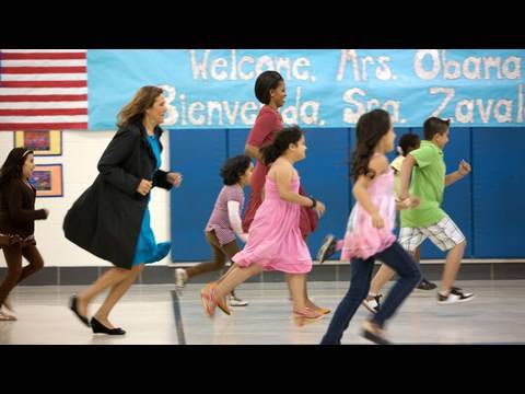 First Ladies Michelle Obama and Margarita Zavala at Maryland School