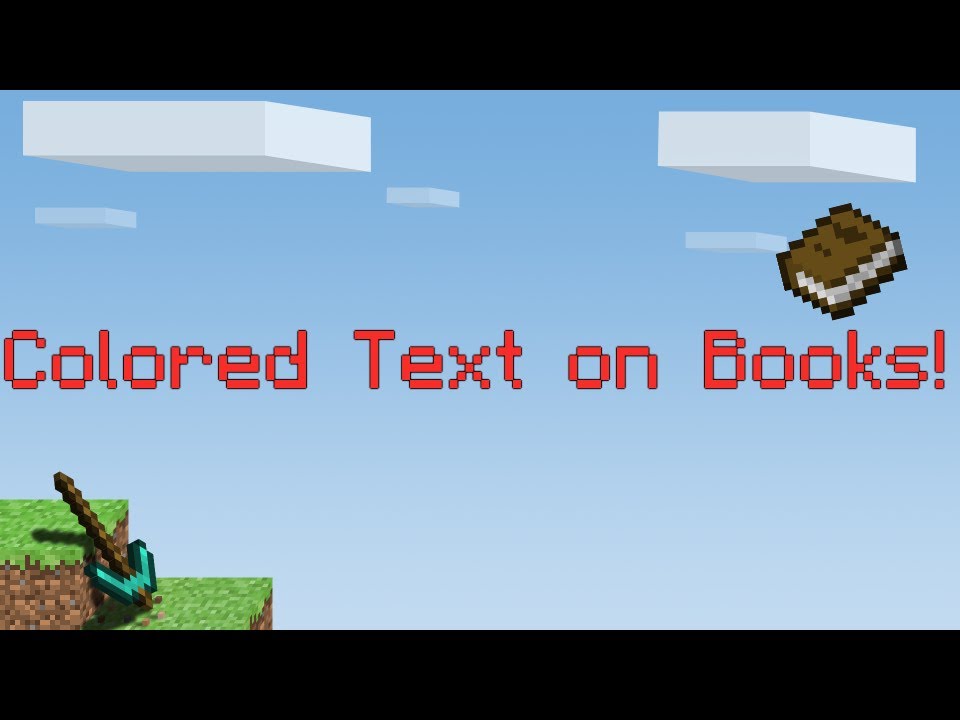 MINECRAFT TUTORIAL: COLORED TEXT IN BOOKS! - YouTube