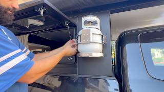 Installing AAL Lightweight 5LB Propane Tank Mount on Oru Designs Bruin Popup Camper