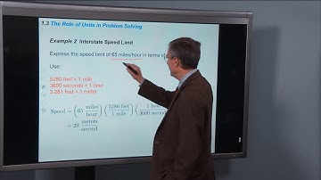 1.3 The Role of Units in Problem Solving, Part A