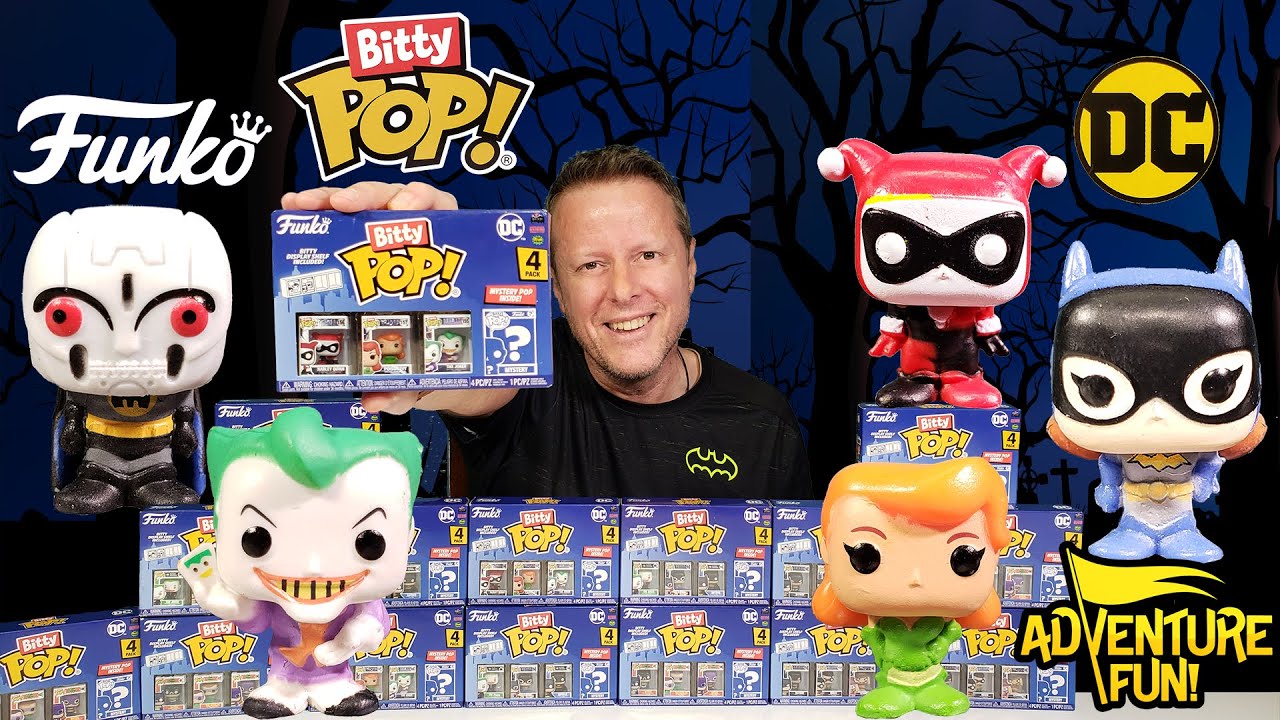 16 Funko Bitty Pop! DC including Hyper Rares Robot Batman & Batman Beyond,  AdventureFun Toy review! 
