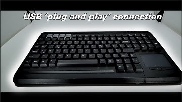 Accuratus S109C - USB Compact QWERTY & Programmable POS 109 Key Keyboard with MSR and Touchpad
