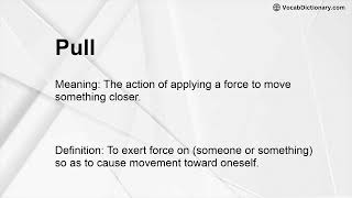 Pull Meaning