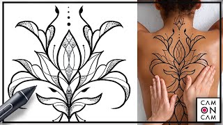 How I Create a Female Back Tattoo screenshot 4