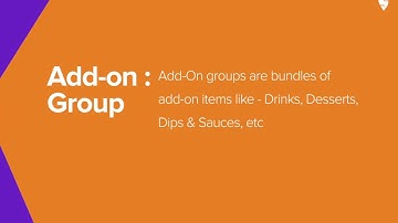 Revise your menu | Create new variants, add-on items & add-on groups