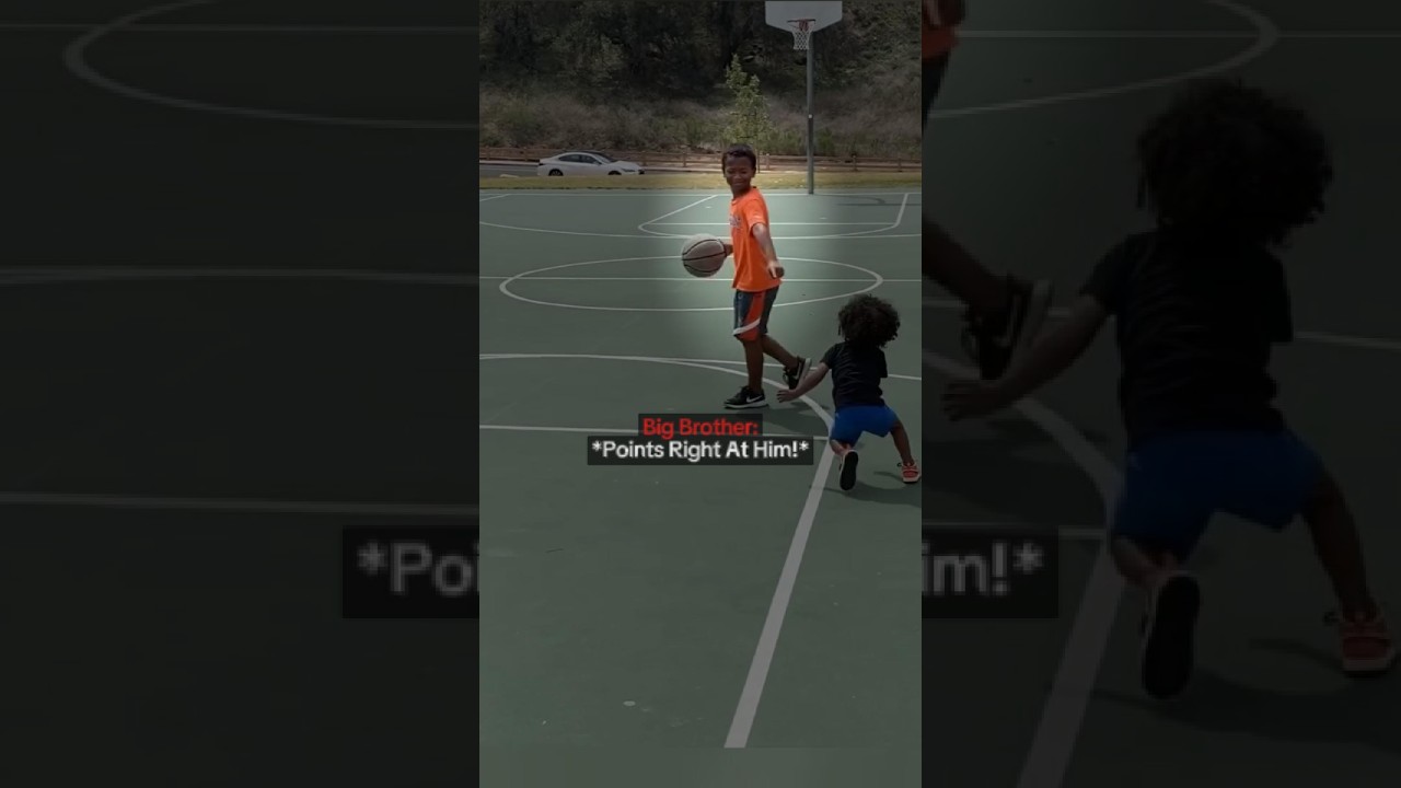 When Younger Brother Goes Against Big Brother #basketball