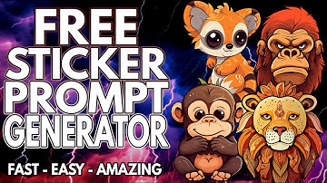 Free Midjourney Prompt Generator for Stickers | Passive Income | E-Commerce | Print On Demand