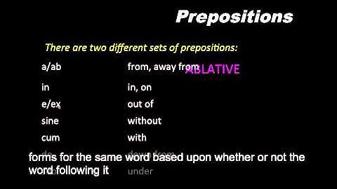Latin Prepositions
