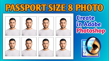 How to Create passport size 8 Photos in Adobe Photoshop | Create Passport size photo Photoshop 7.0
