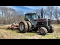 Finally starting spring tillage! WHITE 2-135 & HESSTON chisel plow!